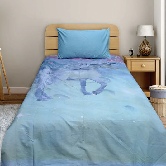 UNICORN- Kids Cotton Blend Printed Bedsheets