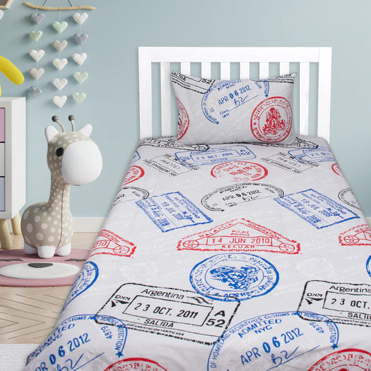 STAMPS - Kids Exports Cotton Single Bedsheet