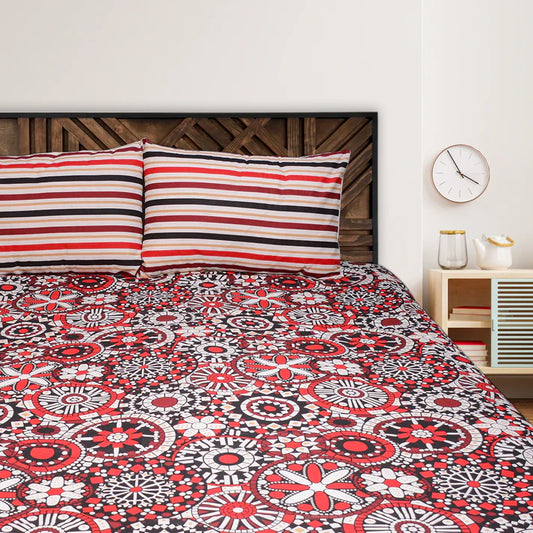 Blended Cotton Printed Double Bedsheet