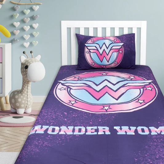 WONDER WOMAN - Kids Exports Cotton Single Bedsheet