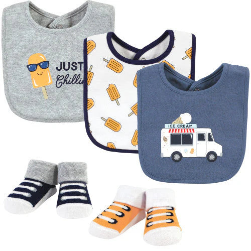 Hudson Baby - Bib and Sock Set Pack of 5