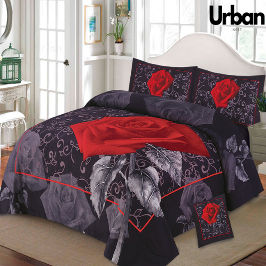 LUXURY 4PCS 3-D PANNEL BEDSHEET