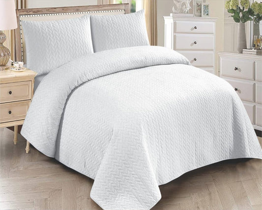 LUXURY QUILTED BEDSPREAD 3PC