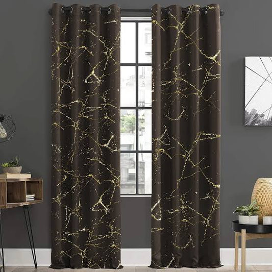 EXPORT GOLDEN SPARKELS TEXTURE CURTAINS PAIR