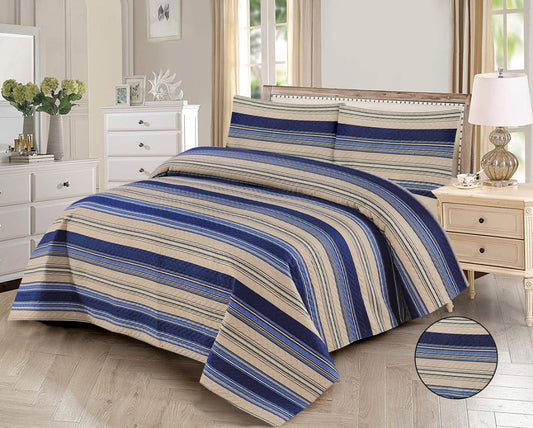 LUXURY QUILTED PRINTED BEDSPREAD 3PC