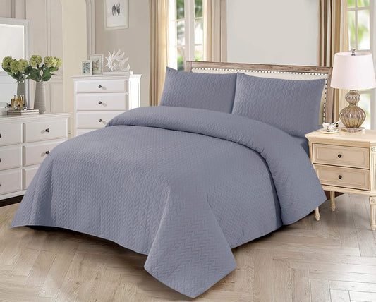 LUXURY QUILTED BEDSPREAD 3PC