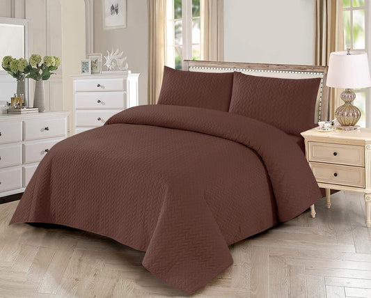 LUXURY QUILTED BEDSPREAD 3PC