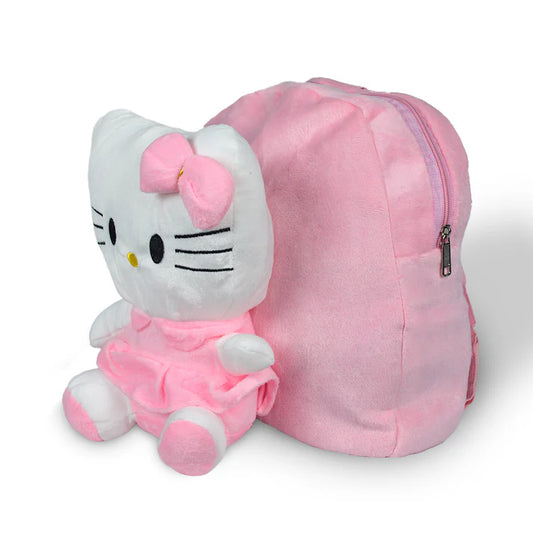 Hello Kitty - Kids Bag Kids Zipper Bag Backpack with Stuff Toy