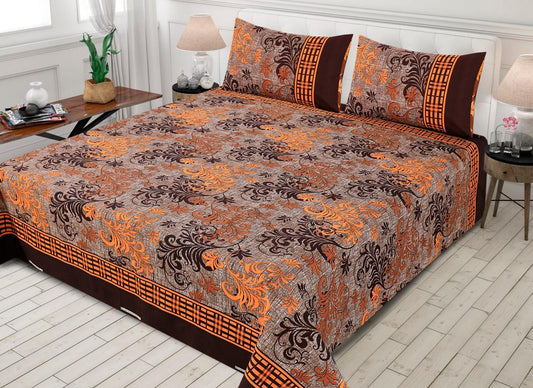 LUXURY KING SIZE CRYSTAL COTTON PRINTED 3PC BEDSHEET