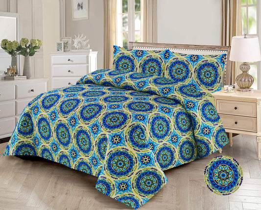 LUXURY QUILTED PRINTED BEDSPREAD 3PC