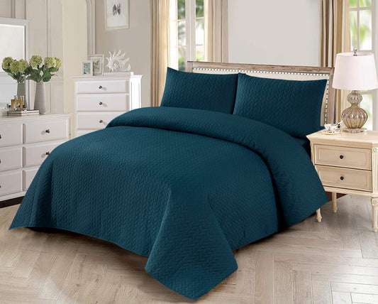 LUXURY QUILTED BEDSPREAD 3PC