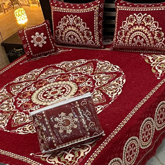 LUXURY VALVET JACQUARD 4PC BEDSHEET