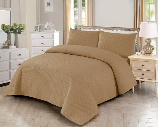 LUXURY QUILTED BEDSPREAD 3PC