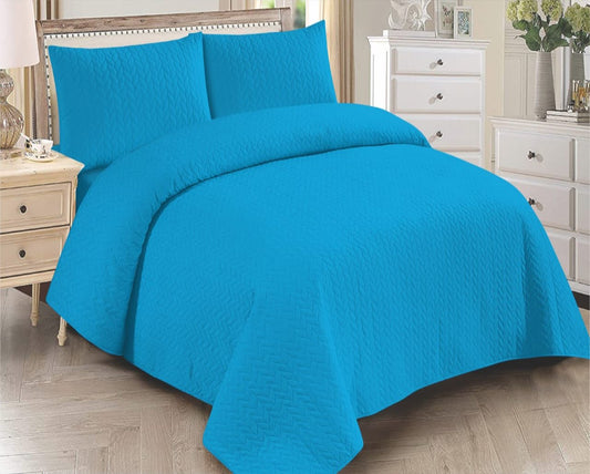 LUXURY QUILTED BEDSPREAD 3PC