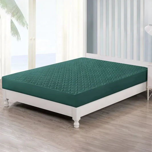 ULTRASONIC MICROFIBER WATERPROOF MATTRESS PROTECTOR GREEN