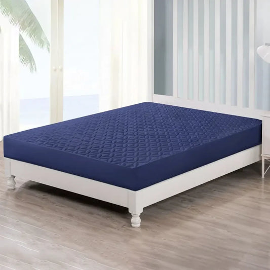 ULTRASONIC MICROFIBER WATERPROOF MATTRESS PROTECTOR NAVY