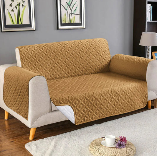 ULTRASONIC MICROFIBER SOFA COVER GOLDEN