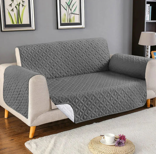 ULTRASONIC MICROFIBER SOFA COVER GRAY