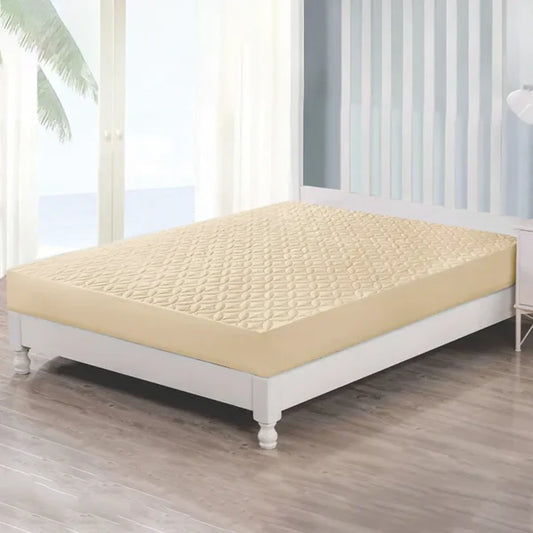 ULTRASONIC MICROFIBER WATERPROOF MATTRESS PROTECTOR TAUPE