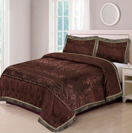 Pure Palachi Bed Sheet Dark Brown King