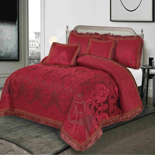 Pure Palachi Bed Sheet Maroon King