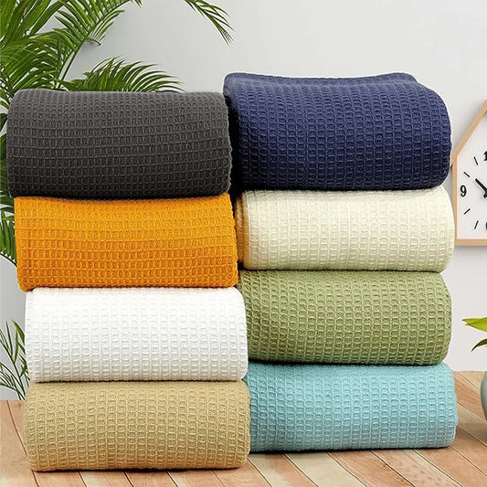 Waffle Cotton Thermal Blanket Double