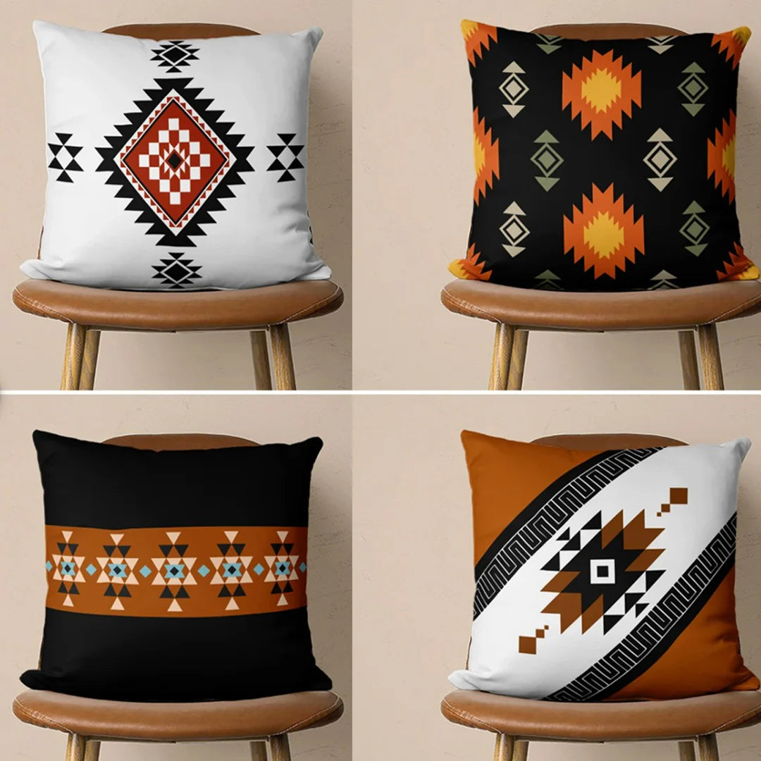 Tribal Design Ethnic Accent Cushion Cover Pack 4