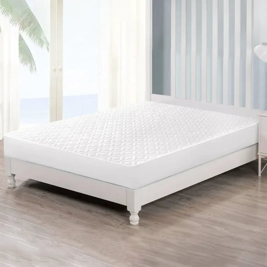 ULTRASONIC MICROFIBER WATERPROOF MATTRESS PROTECTOR WHITE