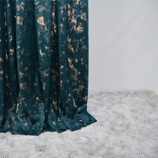 ZINC - Imported Leather Velvet Curtain Pair