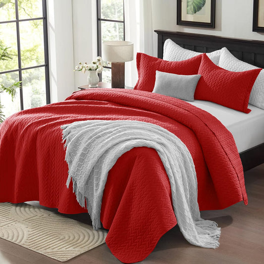 LUXURY QUILTED 3PC BEDSPREAD SET