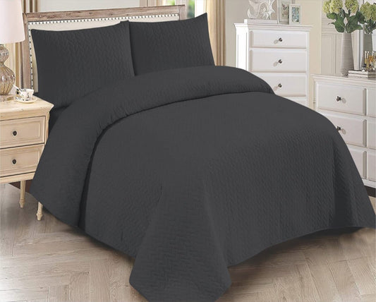 LUXURY QUILTED BEDSPREAD 3PC