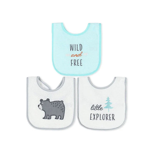 Hudson Baby - Soft & Absorbent Baby Bib Set Pack of 3 Little Explorer