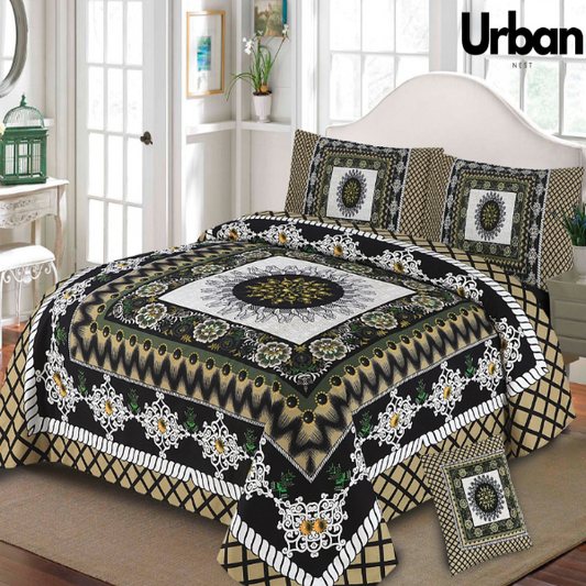 LUXURY 4PCS 3-D PANNEL BEDSHEET