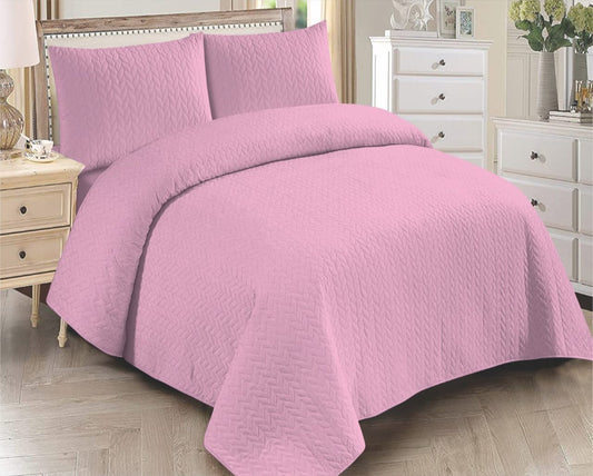 LUXURY QUILTED BEDSPREAD 3PC