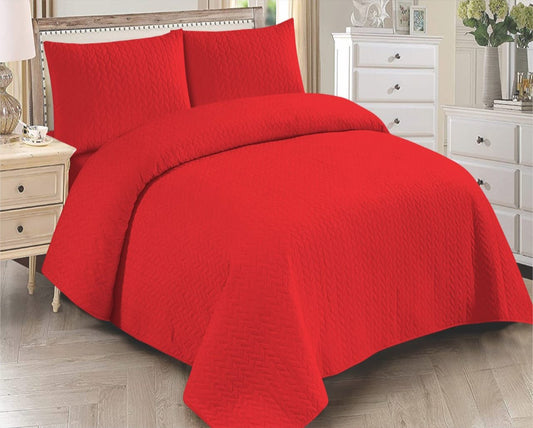 LUXURY QUILTED BEDSPREAD 3PC