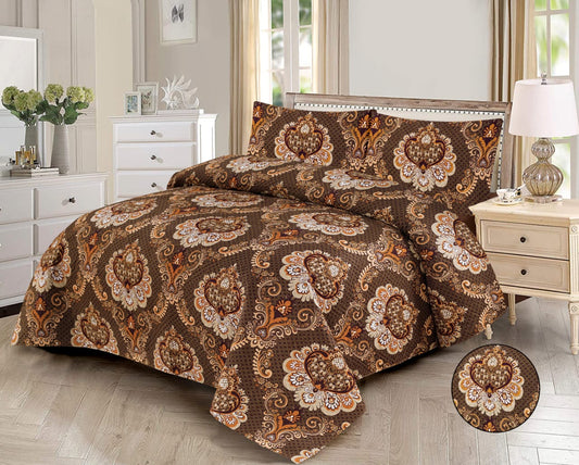 LUXURY QUILTED PRINTED BEDSPREAD 3PC