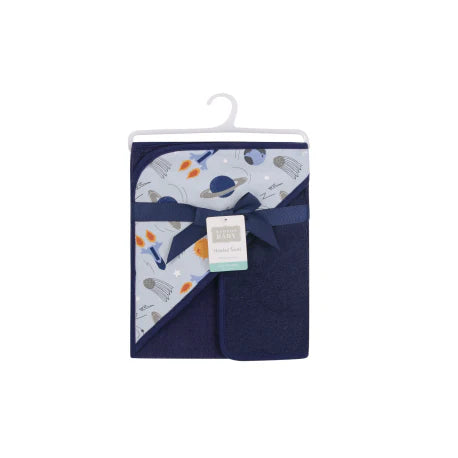 Hudson Baby - 100% Cotton Terry Hooded Towel & Wash Cloth