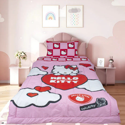 Kitty - Exports Cotton Kids Printed Comforter Set 3 Piece