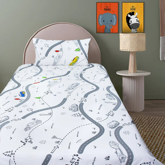 OFF ROAD - Kids Exports Cotton Single Bedsheet