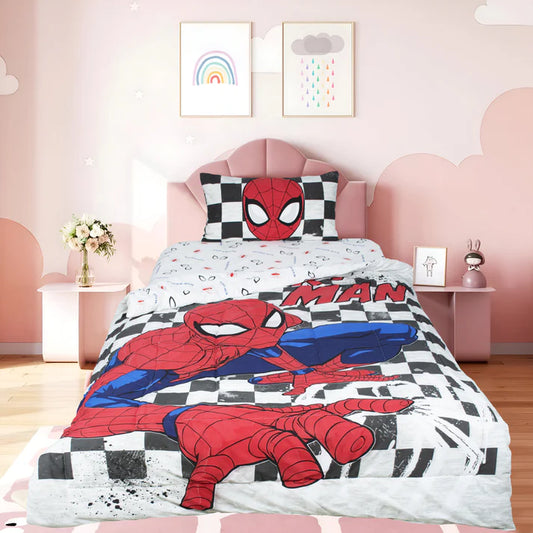 Spider-Man - Exports Cotton Kids Printed Comforter Set 3 Piece