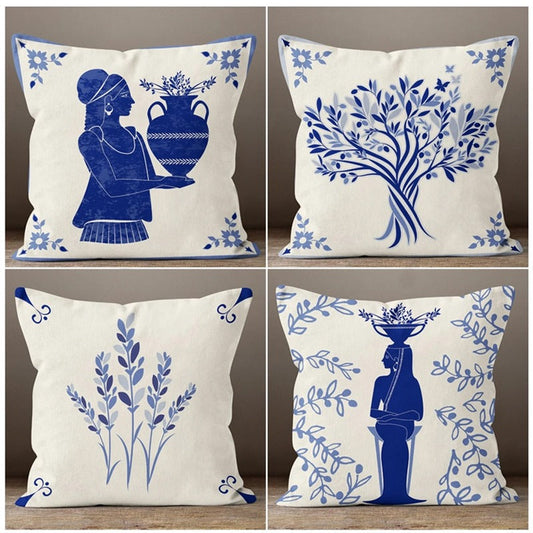 Mediterranean Style Cushion Covers Pack 4