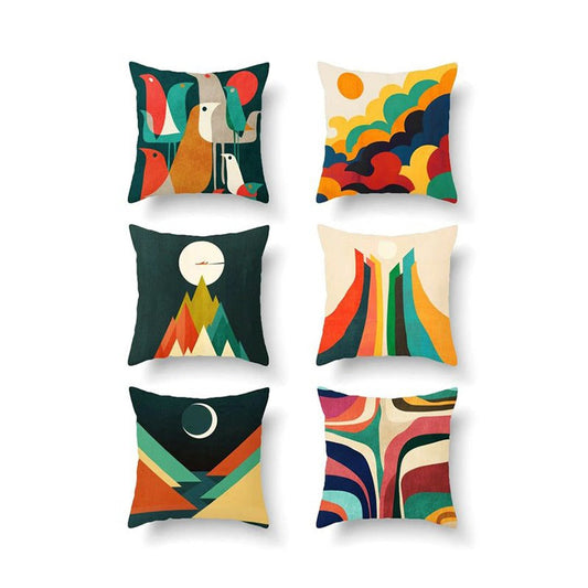 Multi Color Cushion Covers Pack 6