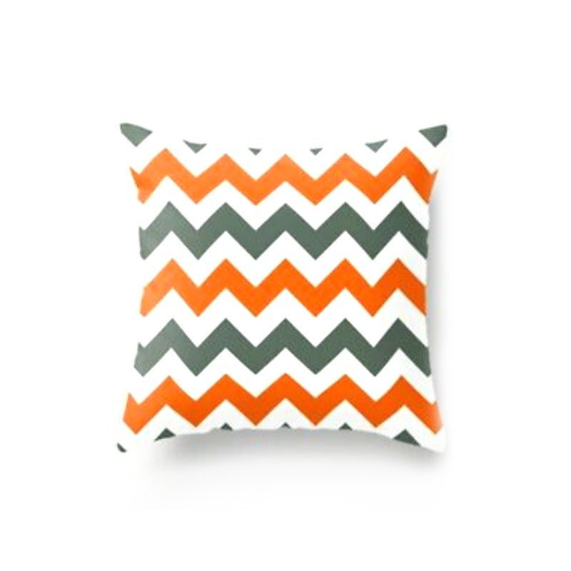 Orange Geometric Cushion Cover Pack 5