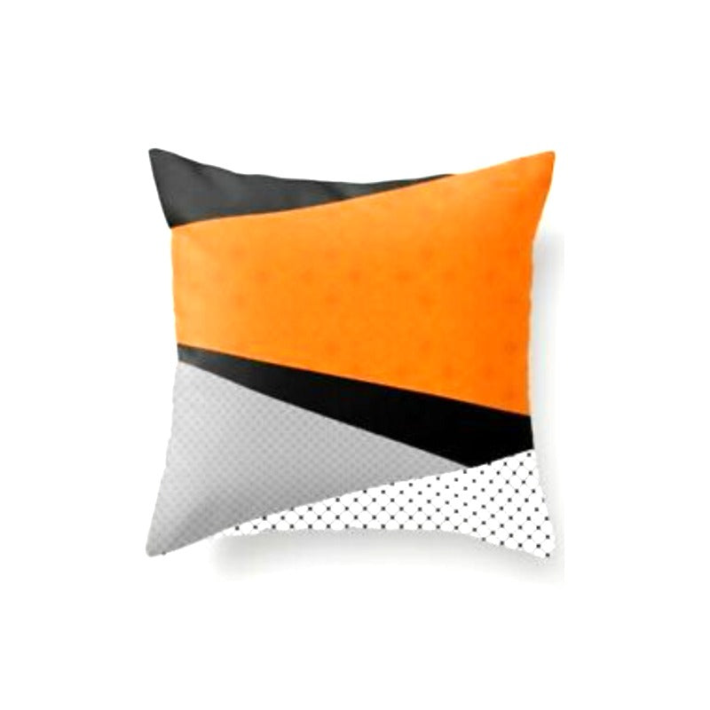 Orange Geometric Cushion Cover Pack 5