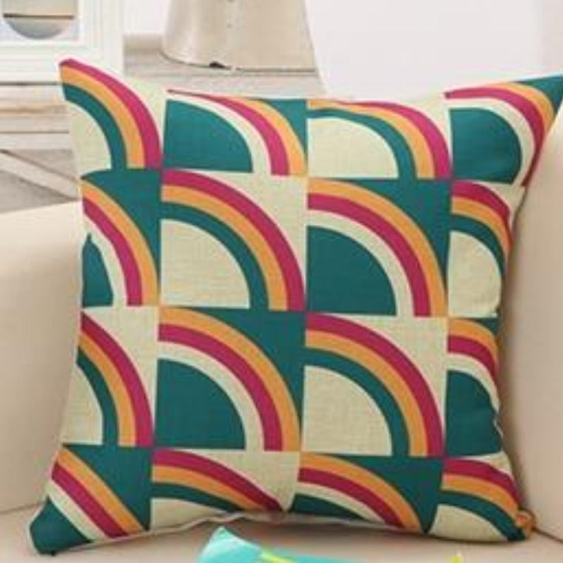 Geometric Swirls Pattern Cushions Cover Pack 6