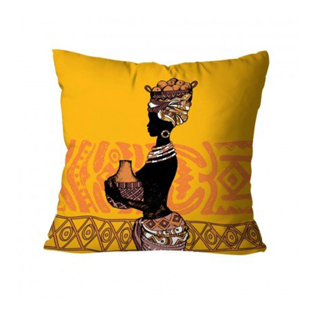 Yellow African Cushion Covers Pack 3