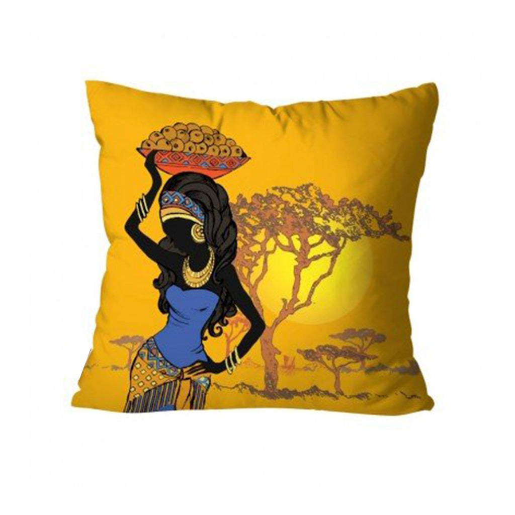 Yellow African Cushion Covers Pack 3